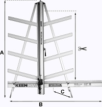 SteelTraK Størrelses Kutt Diagram